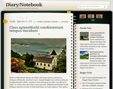 Diary Notebook Blog Template