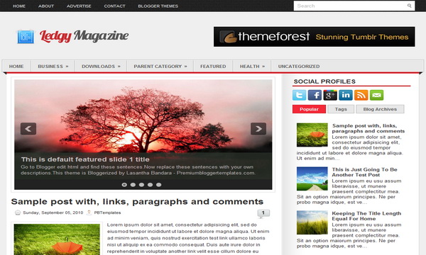 Ledgy Blogger Template Ledgy Blogger Template