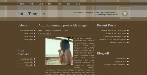 Lotus Blogger Template Lotus Blogger Template