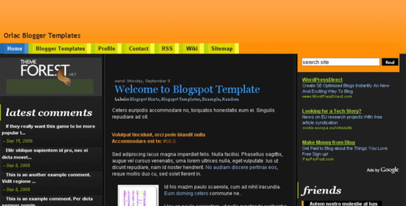 Orlac Blogger Template Orlac Blogger Template