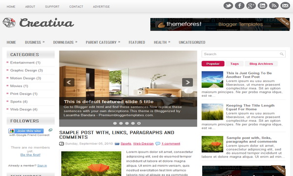 Creativa Blogger Template Creativa Blogger Template
