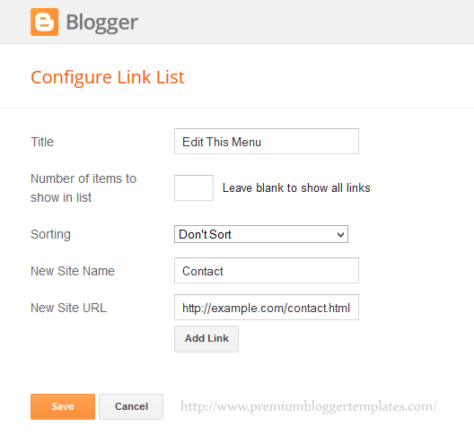 Adding Links to LinkList Widget