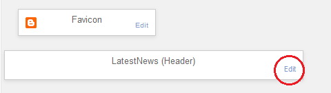 Edit Blogger Header Widget