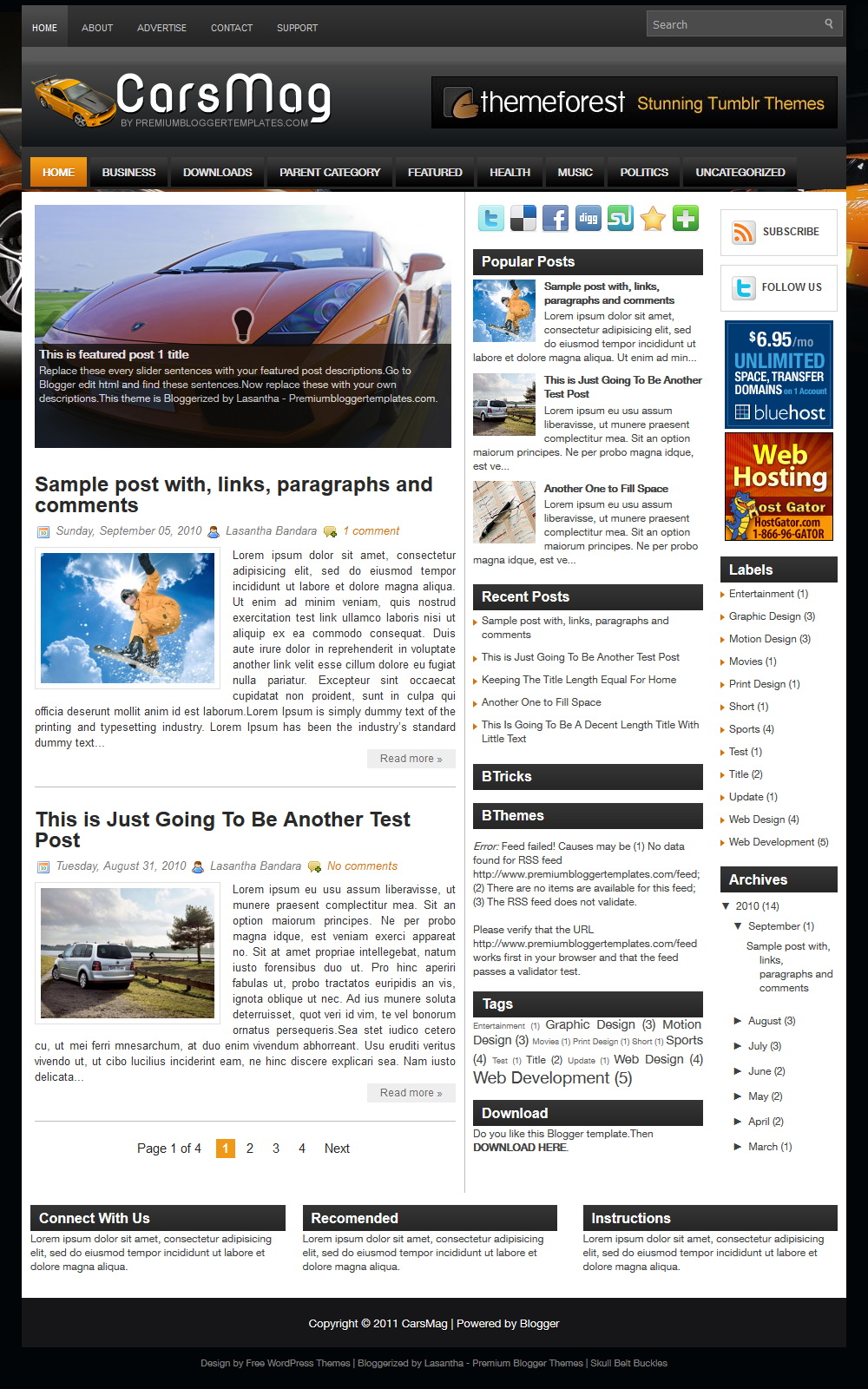 CarsMag Blogger Template