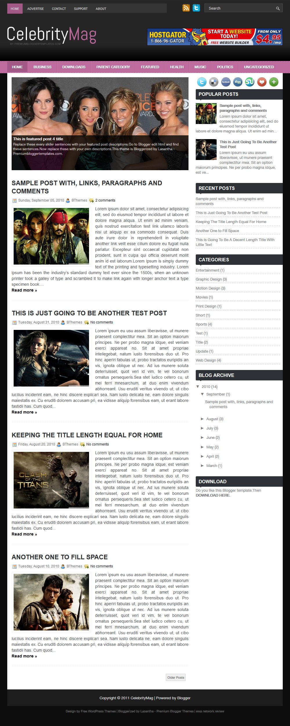 CelebrityMag Blogger Template