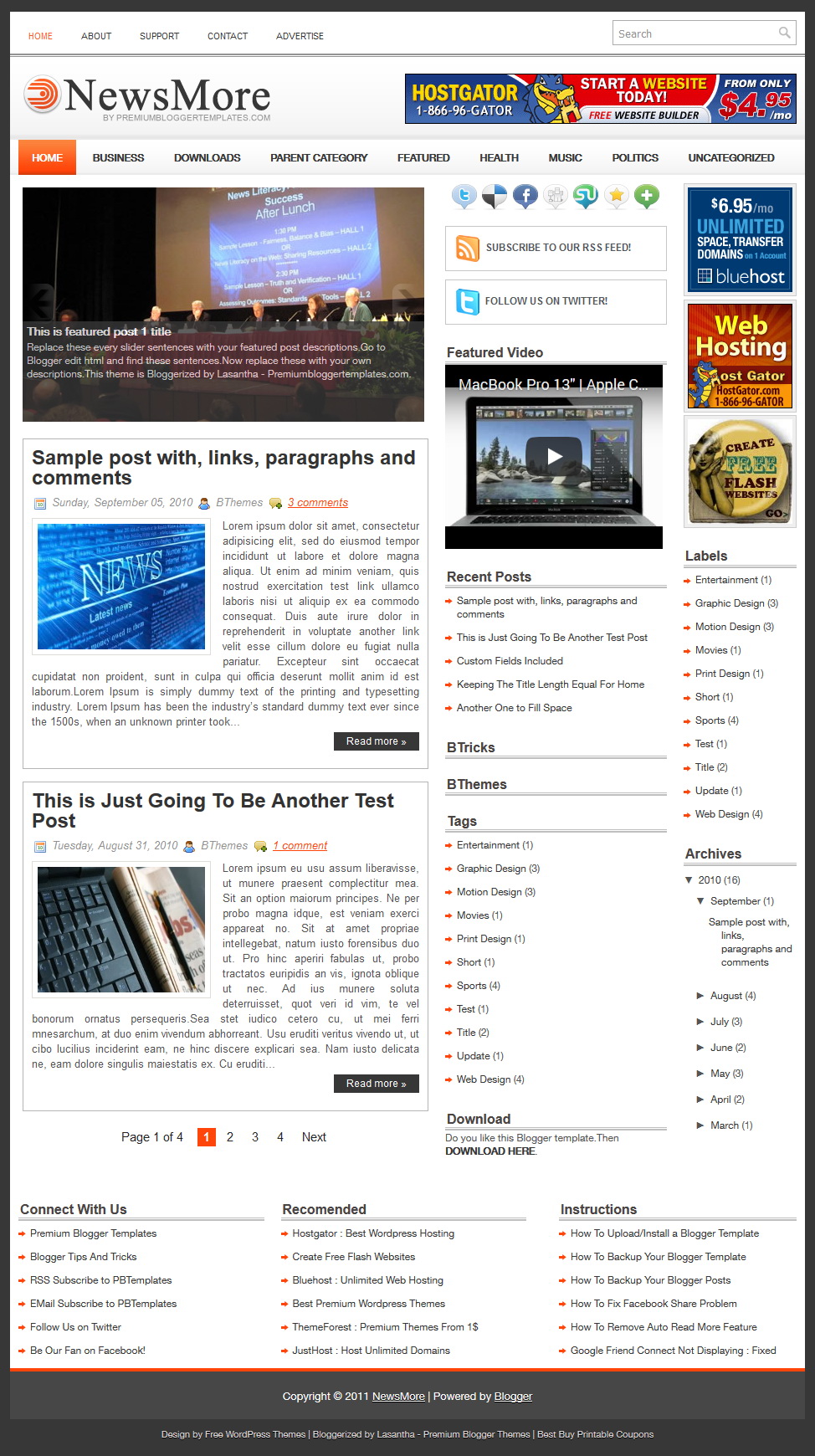 NewsMore Blogger Template