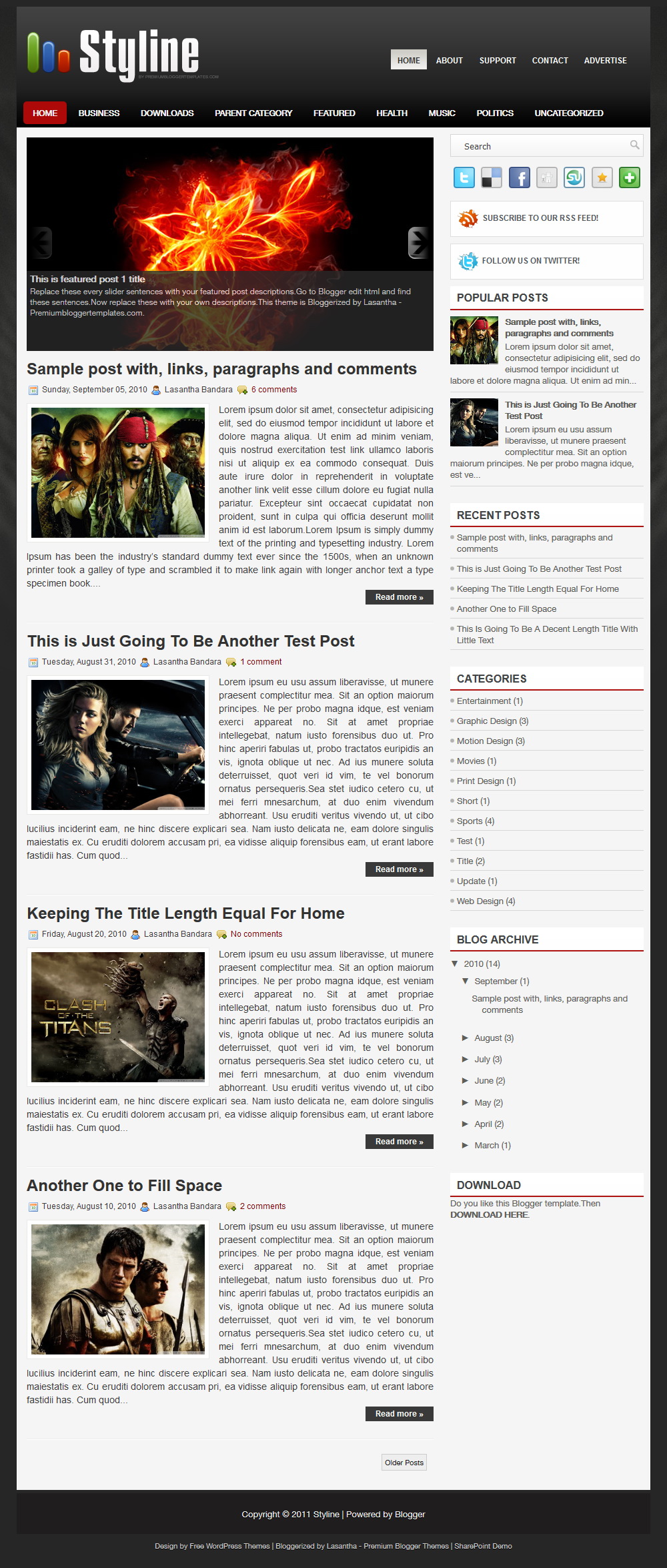 Styline Blogger Template