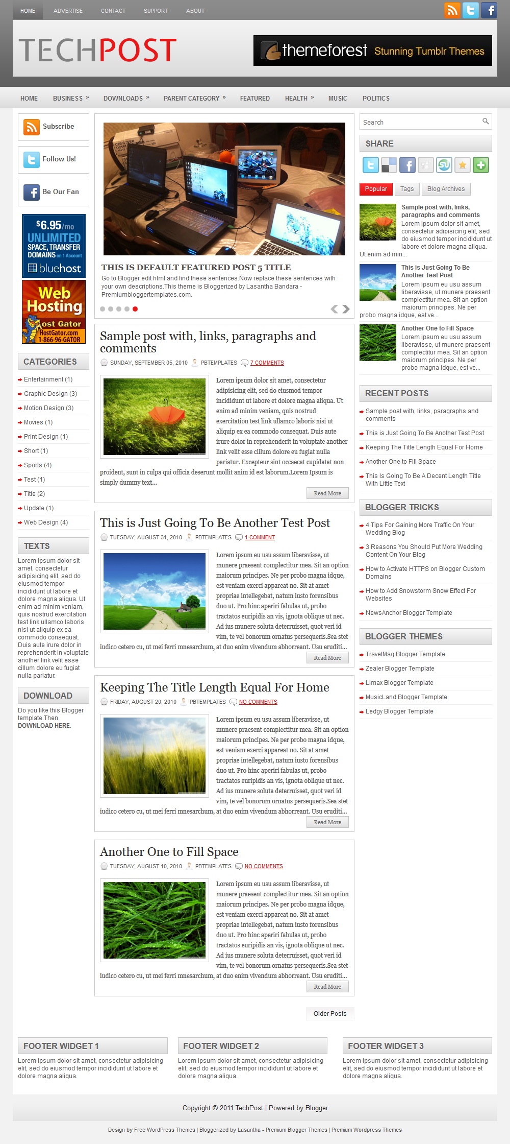 TechPost Blogger Template