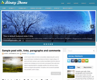 Bynary Blogger Template