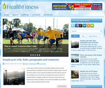 HealthFitness Blogger Template