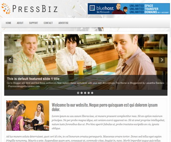 PressBiz Blogger Template