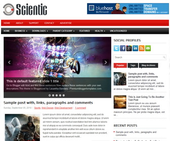 Scientic Blogger Template