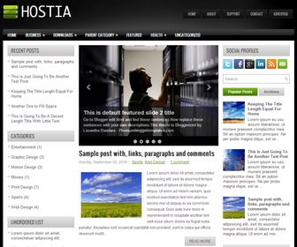 Hostia Blogger Template