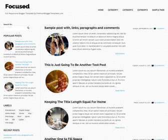 Focused Blogger Template