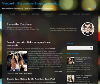 Veecard Blogger Template