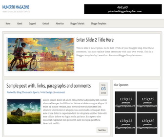 Numerto Magazine Blogger Template