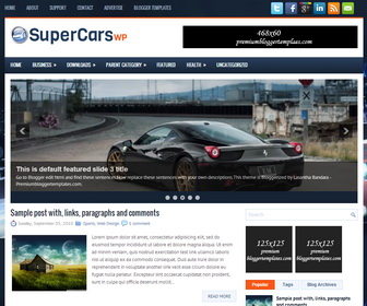 SuperCarsWp Blogger Template