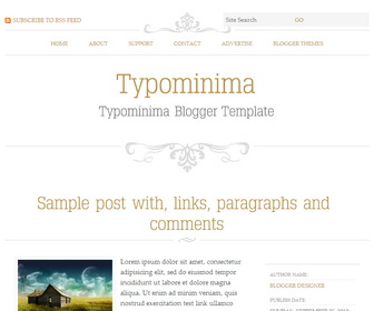 Typominima Blogger Template