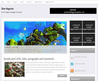 Silver Magazine Blogger Template