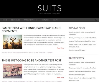 Suits Blogger Template