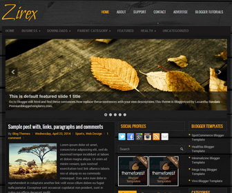 Zirex Blogger Template