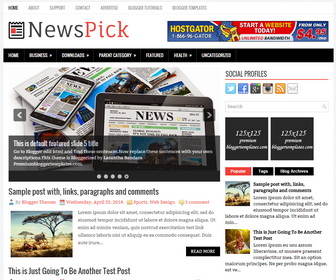 NewsPick Blogger Template