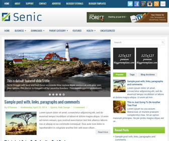 Senic Blogger Template