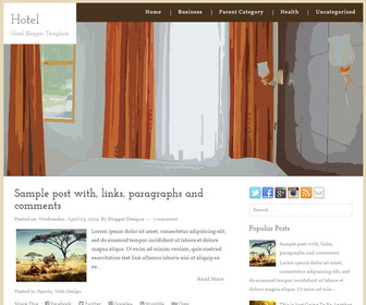 Hotel Blogger Template