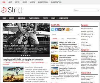 Strict Blogger Template