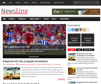 NewsLine Blogger Template