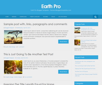 Earth Pro Blogger Template