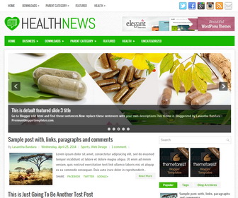 HealthNews Blogger Template