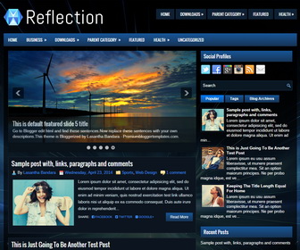 Reflection Blogger Template