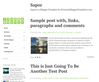 Sapor Blogger Template