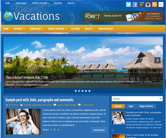 Vacations Blogger Template