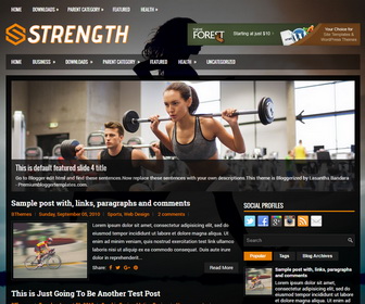 Strength Blogger Template