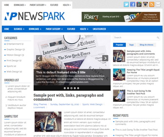 NewsPark Blogger Template