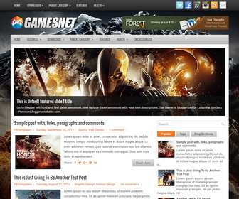 GamesNet Blogger Template