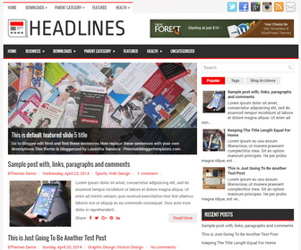 Headlines Blogger Template