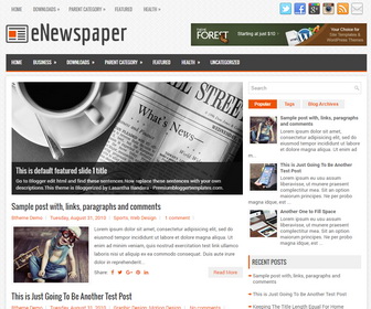 eNewspaper Blogger Template