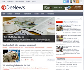 DeNews Blogger Template