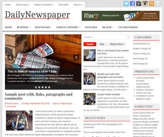 DailyNewspaper Blogger Template