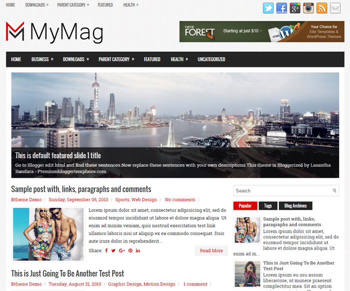 MyMag Blogger Template