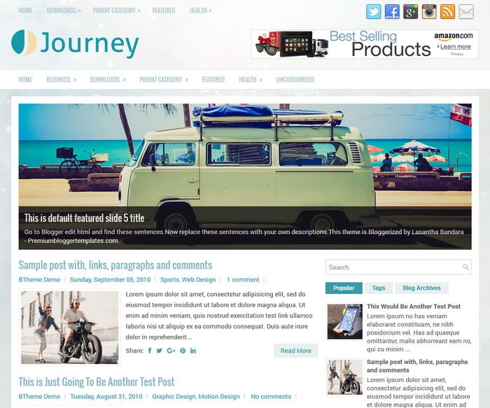 Journey Blogger Template