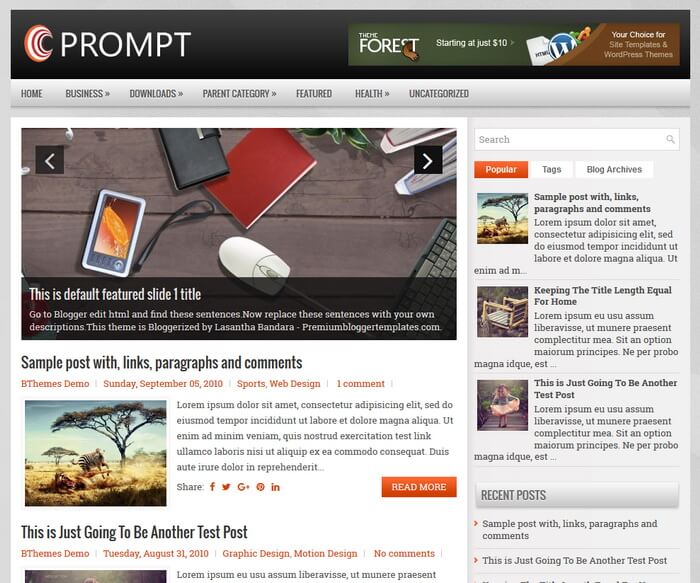 Prompt Blogger Template