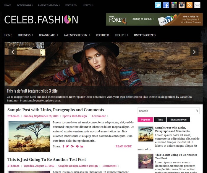 CelebFashion Blogger Template