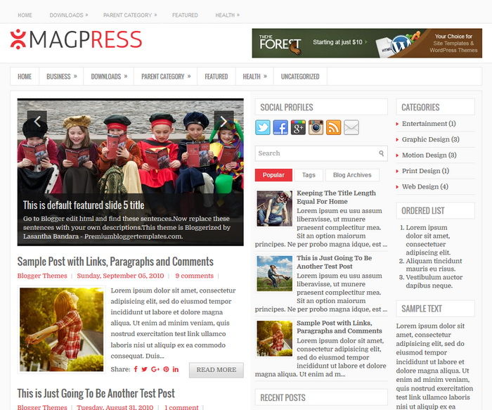 MagPress Blogger Template