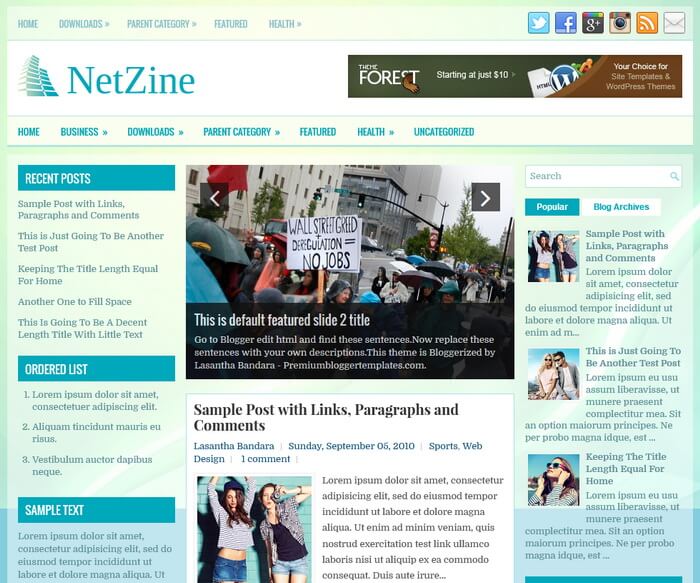 NetZine Blogger Template