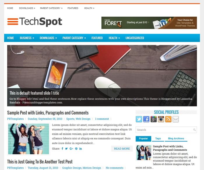 TechSpot Blogger Template