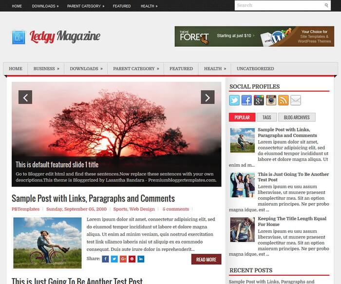 Ledgy Blogger Template